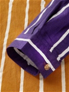 Post-Imperial - Colour-Block Striped Cotton-Poplin Shirt - Multi