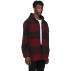 Levis Black and Red Sherpa Jackson Overshirt