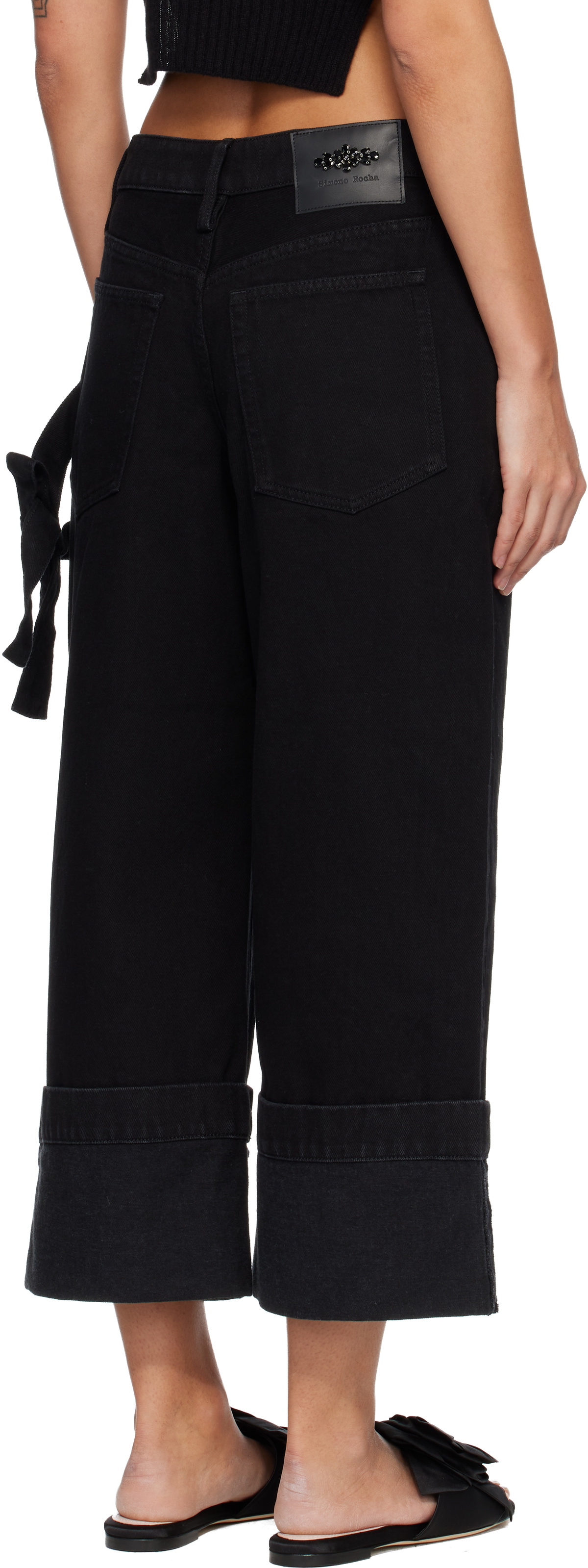 Simone Rocha Black Straight Leg Jeans