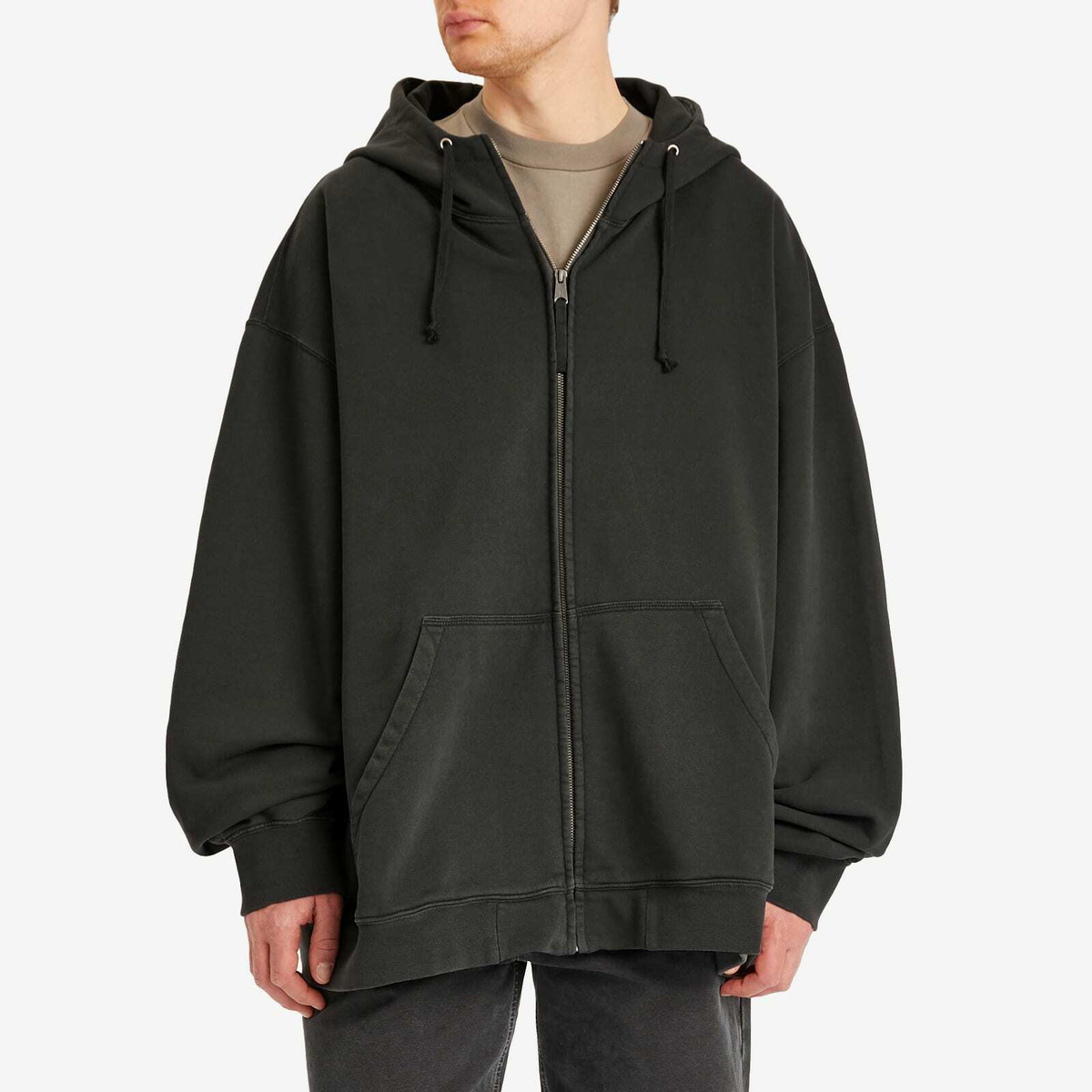 【Maison Margiela】Number Logo Hoodie Washed Black Maison Margiela Men's Numbers Jersey Hoodie in Washed Black
