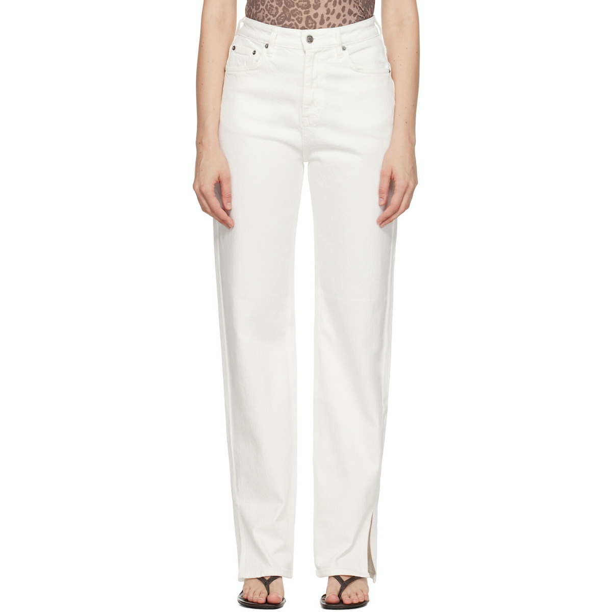 Ksubi Off-White Playback Splits Jeans