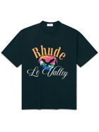 Rhude - Logo-Print Cotton-Jersey T-Shirt - Black