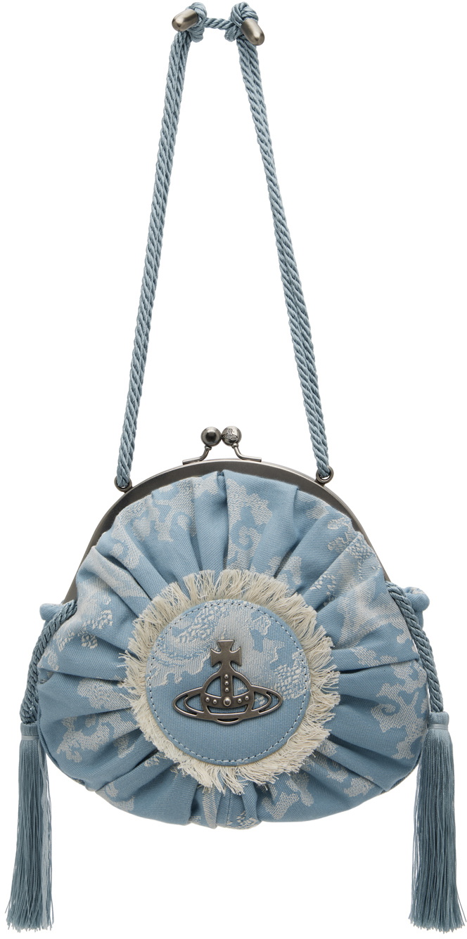 ◆Vivienne Westwood◆ROSIE FRAME バッグ Vivienne Westwood Blue Rosie Circle Frame Crossbody Bag