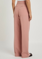 Erdem Wide-leg Twill Trousers Light Pink