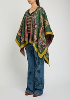 Etro Hooded Jacquard Wool-blend Cape - Multi Print - One Size