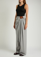 Loewe Draped Wool Trousers Navy