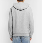 Stüssy - Logo-Embroidered Mélange Loopback Cotton-Jersey Hoodie - Gray