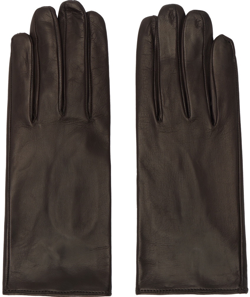Dries Van Noten Brown Soft Leather Gloves Dries Van Noten