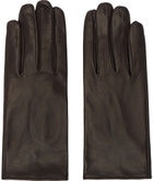 Dries Van Noten Brown Soft Leather Gloves