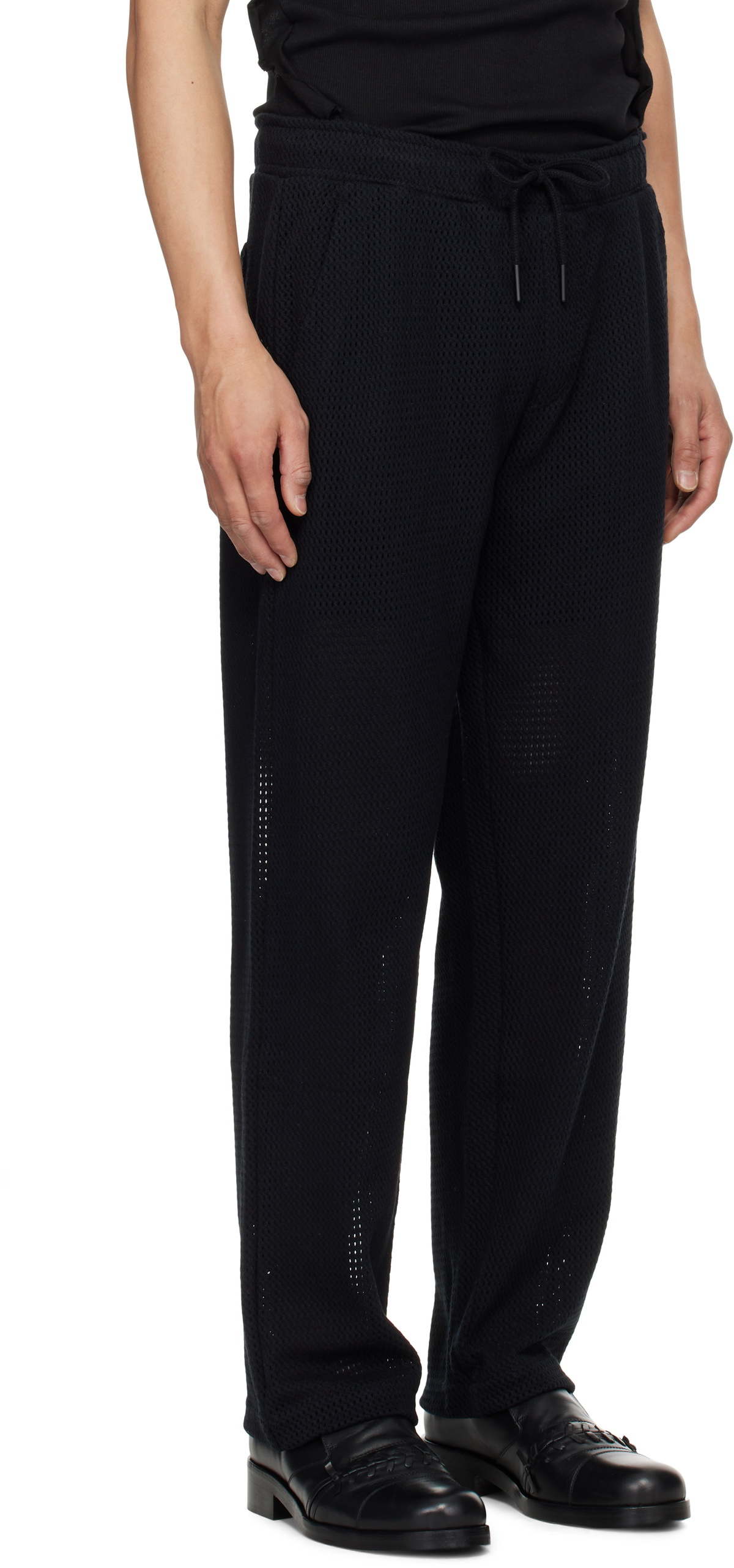 OAS Black Ayora Net Trousers