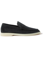 Loro Piana - Summer Walk Suede Loafers - Gray