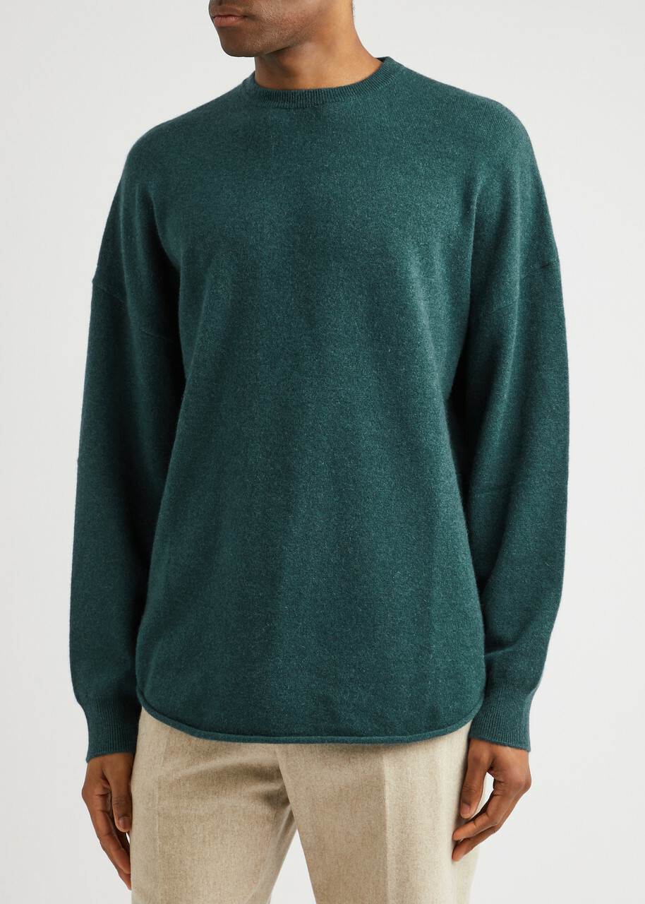 Extreme Cashmere N°53 Crew Hop Cashmere-blend Jumper - Green - One Size