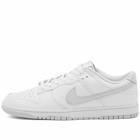 Nike Men's Dunk Low Retro Sneakers in White/Pure Platinum