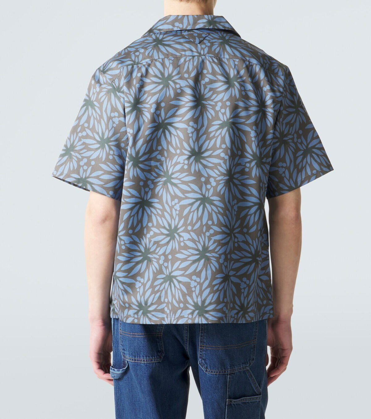 Prada Printed cotton and silk bowling shirt