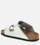 Proenza Schouler x Birkenstock metallic leather slides