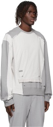C2H4 Grey Vagrant Distressed Sweatshirt