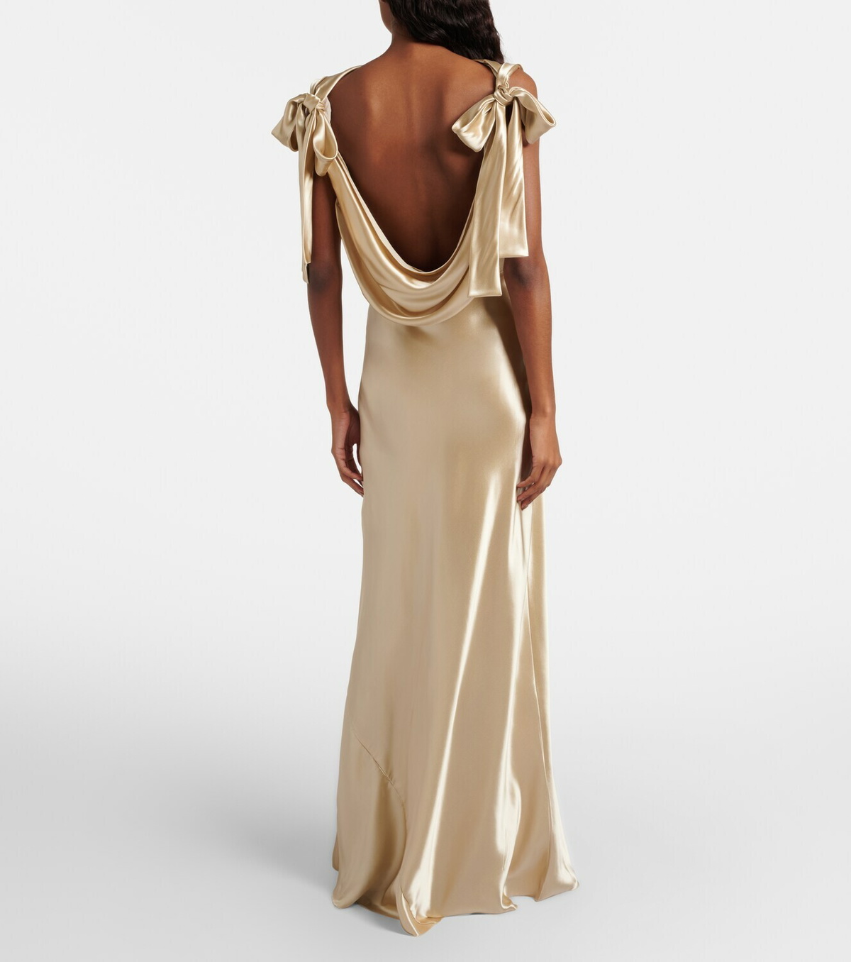 Miu Miu Bow-detail satin gown