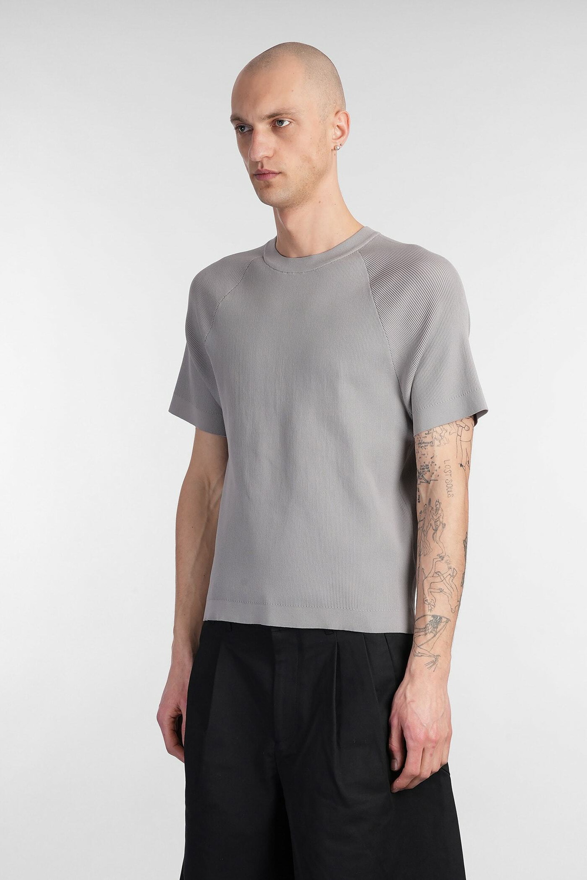 J.L-A.L Aquifer Shortsleeve T-shirt In Grey Polyester
