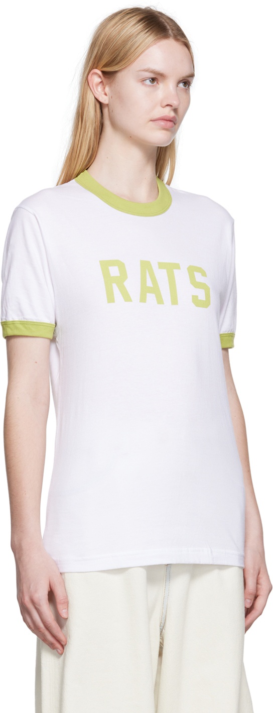 Stray Rats White College Ringer T-Shirt