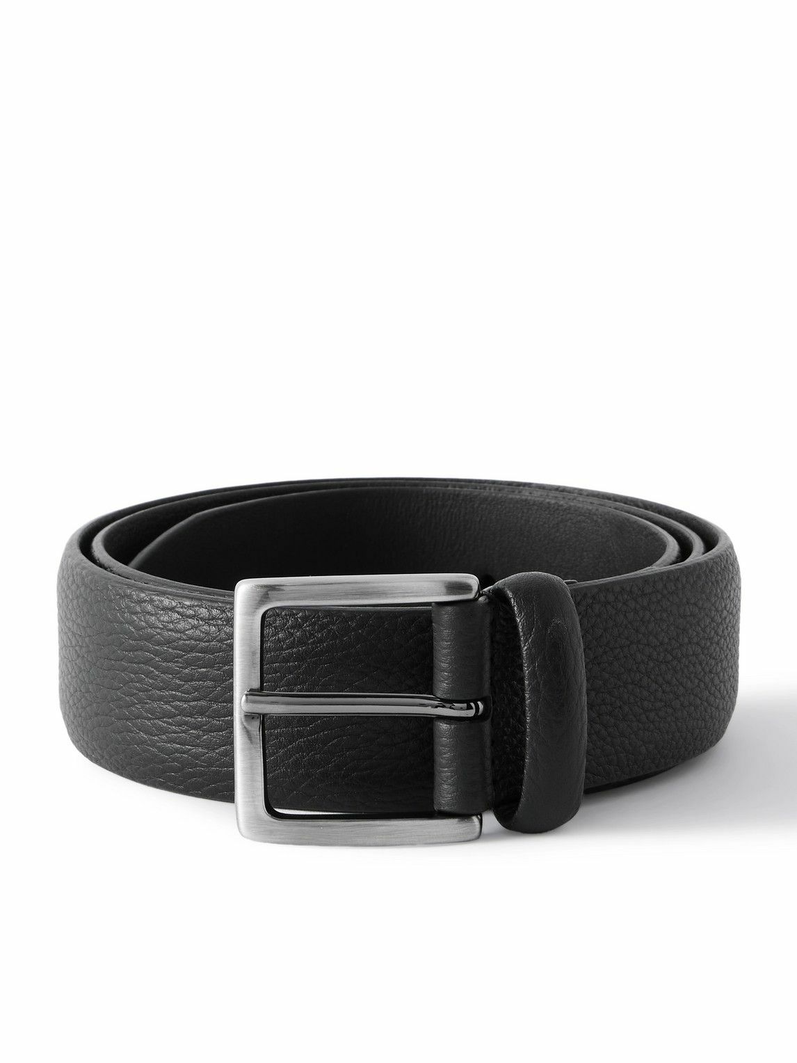 Anderson's - 4cm Black Leather Belt - Black Anderson's