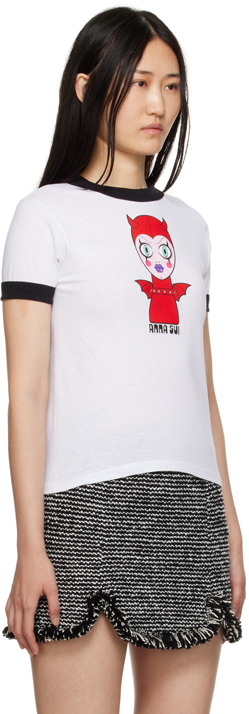 Anna Sui Black Devil Dolly Head T-Shirt