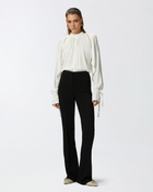 Pinko Silk Blend Blouse With Ruffled Sleeves Vanilla Ice Cream White