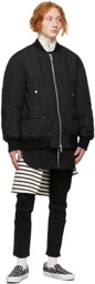 Undercoverism Black Padded Bomber Jacket