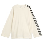 Y-3 Men's Distressed Long Sleeve T-Shirt in Beige