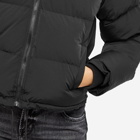 Good American Women's Cropped Iridescent Puffer Jacket in Black