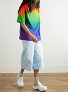 Loewe - Rainbow Anagram Logo-Debossed Cotton-Jersey T-Shirt - Multi