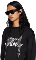 Burberry Black Rectangular Sunglasses