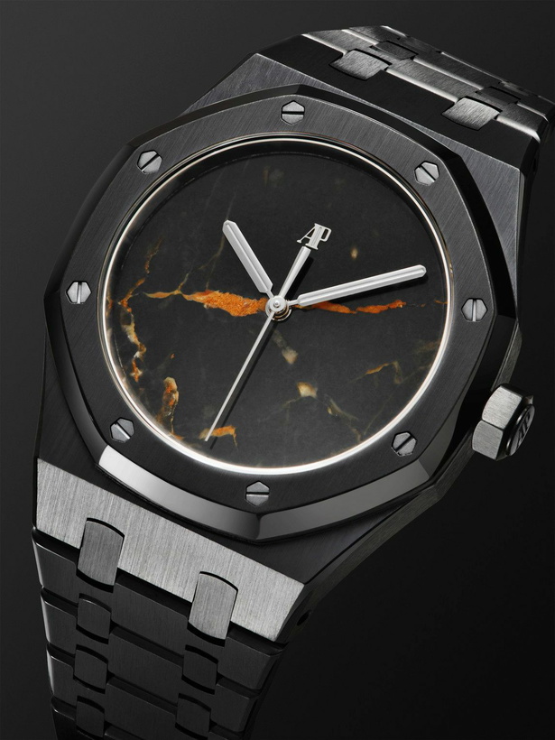 Photo: MAD - Audemars Piguet Customized Royal Oak Limited Edition Automatic 37mm DLC-Coated Stainless Steel Watch, Ref. No. RO37HPMRBSL