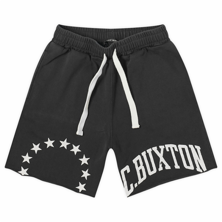 Photo: Cole Buxton Men's Cut Off Varsity Sweat Shorts in Vintage Black