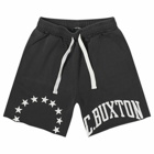 Cole Buxton Men's Cut Off Varsity Sweat Shorts in Vintage Black