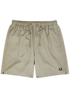 Fred Perry Logo-embroidered Shell Swim Shorts Taupe