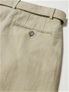 Officine Générale - Hugo Straight-Leg Belted Lyocell, Linen and Cotton-Blend Suit Trousers - Neutrals