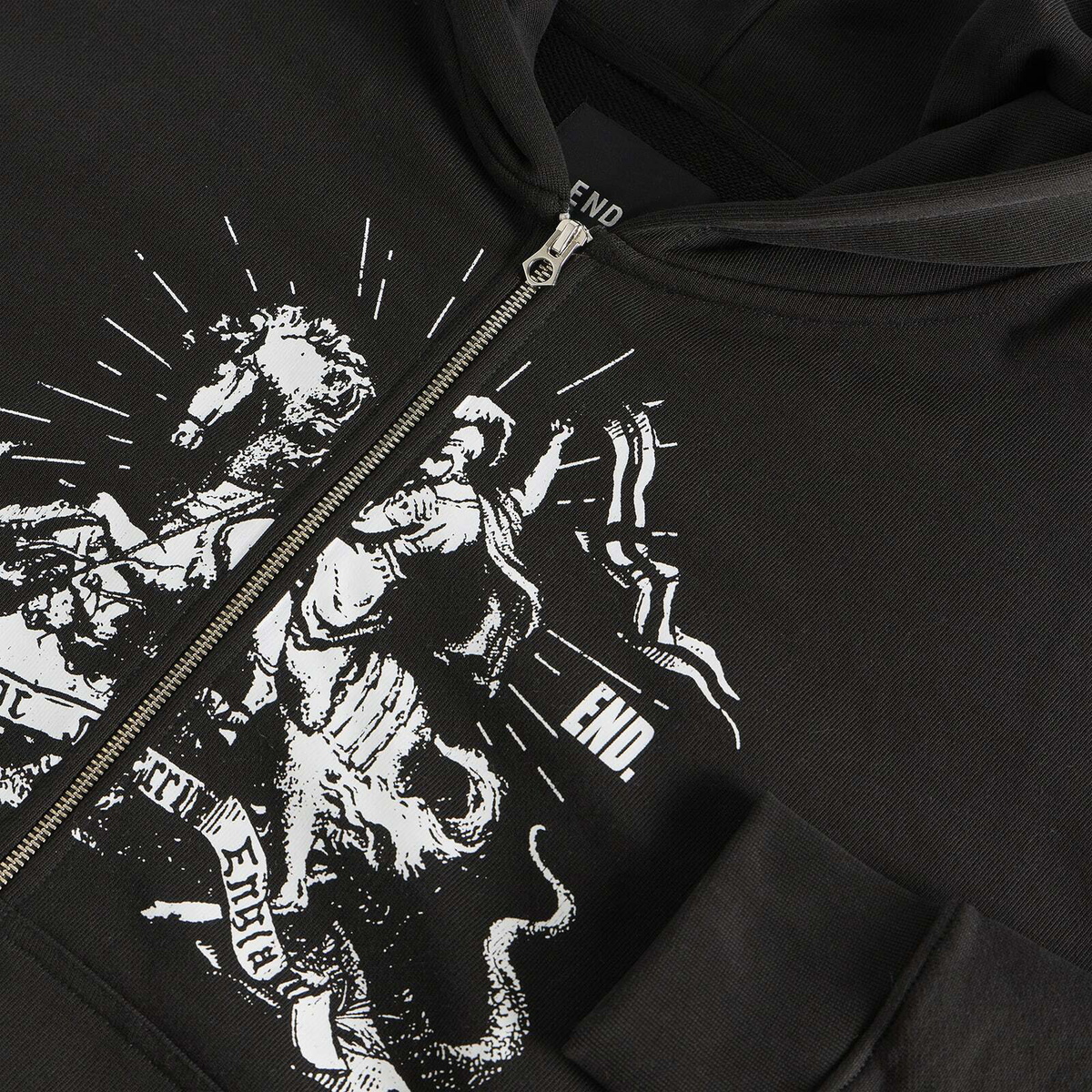 END. Soho Zip Hoodie in Black