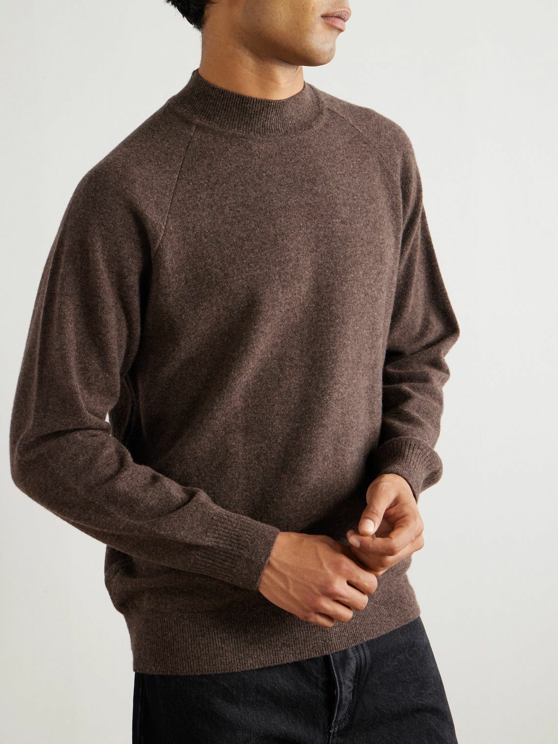 A Kind Of Guise - Morello Merino Wool Mock-Neck Sweater - Brown