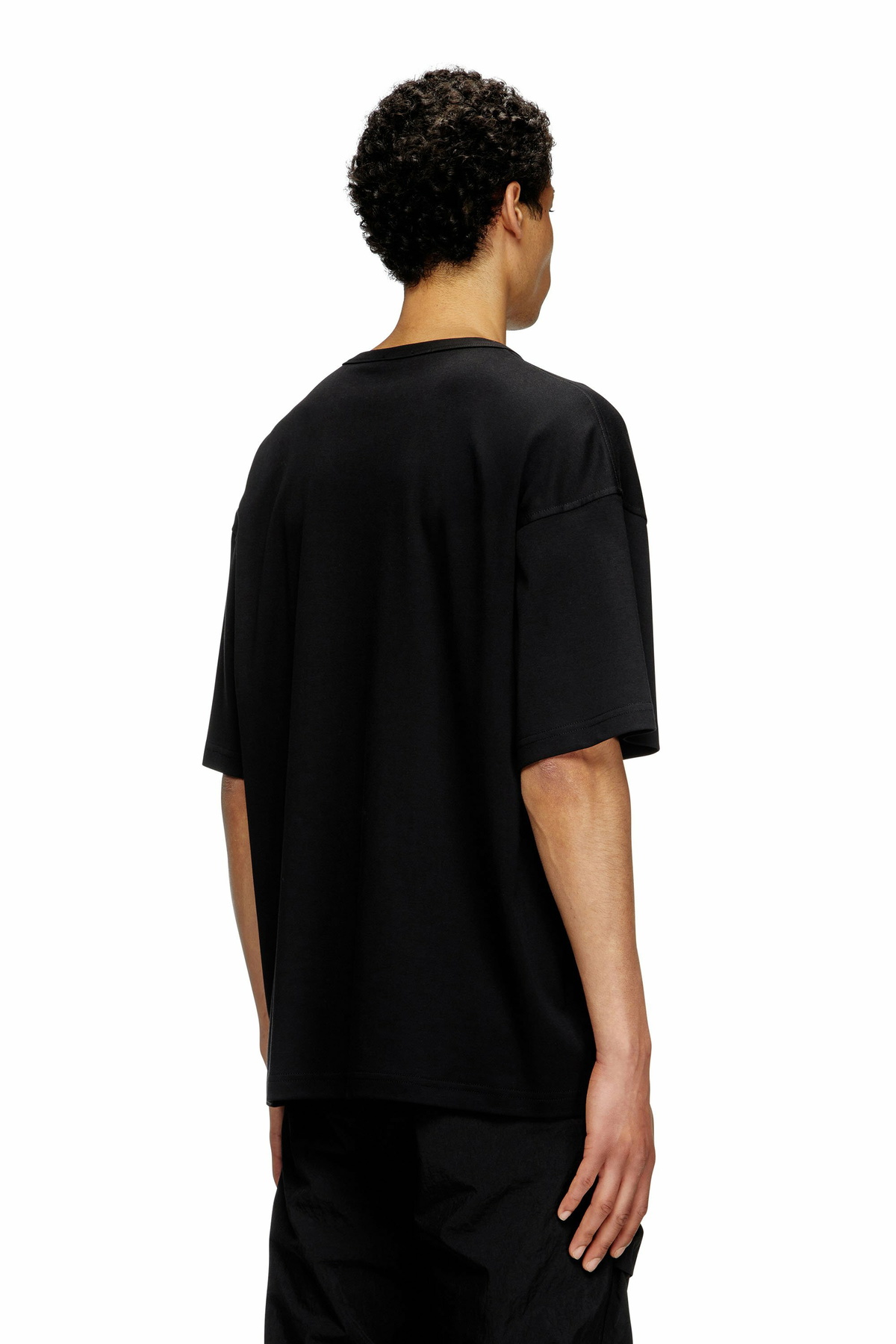Diesel T-shirt with red Oval D - T-Shirts Mens in Black Diesel