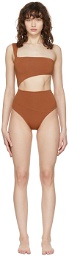 Haight Brown Epe Iu One-Piece Swimsuit