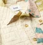 BODE - Patchwork Crinkled-Cotton Shirt Jacket - Neutrals