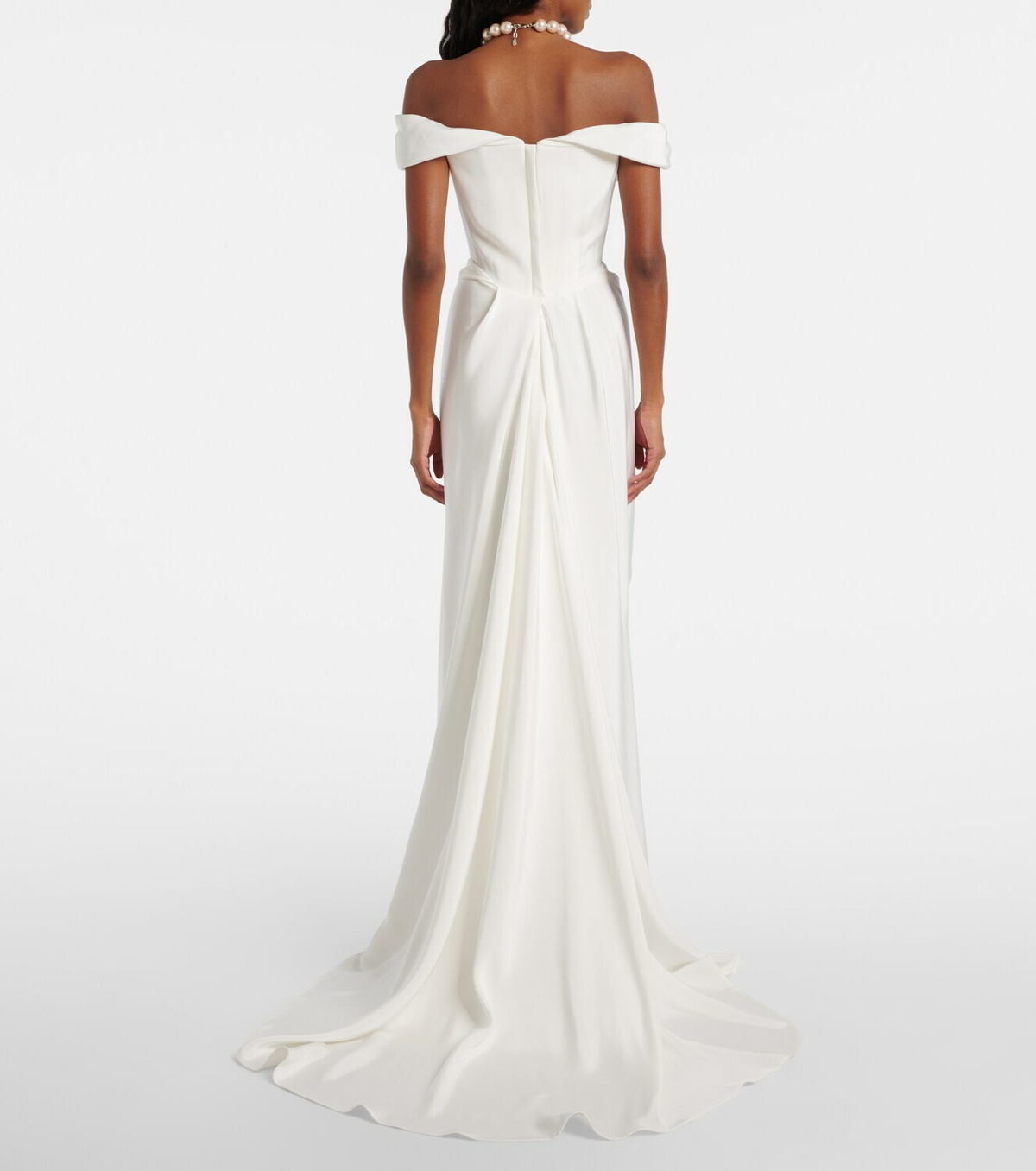 navy blue dress with cape Mac Duggal Fitted Jersey Embellished Cape Gown