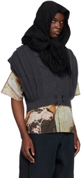 Bless Black Nº75 Draps Long Scarf