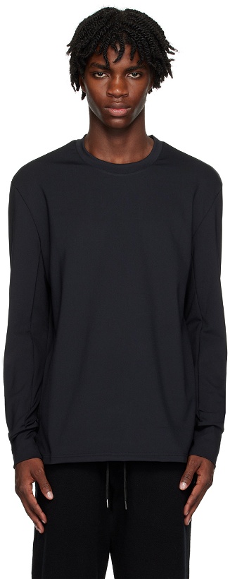 Photo: ATTACHMENT Black Smooth Long Sleeve T-Shirt