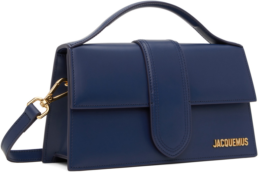 JACQUEMUS Navy Le Raphia 'Le grand Bambino' Bag Jacquemus