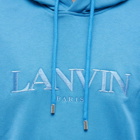 Lanvin Men's Embroidered Popover Hoodie in Neptune Blue