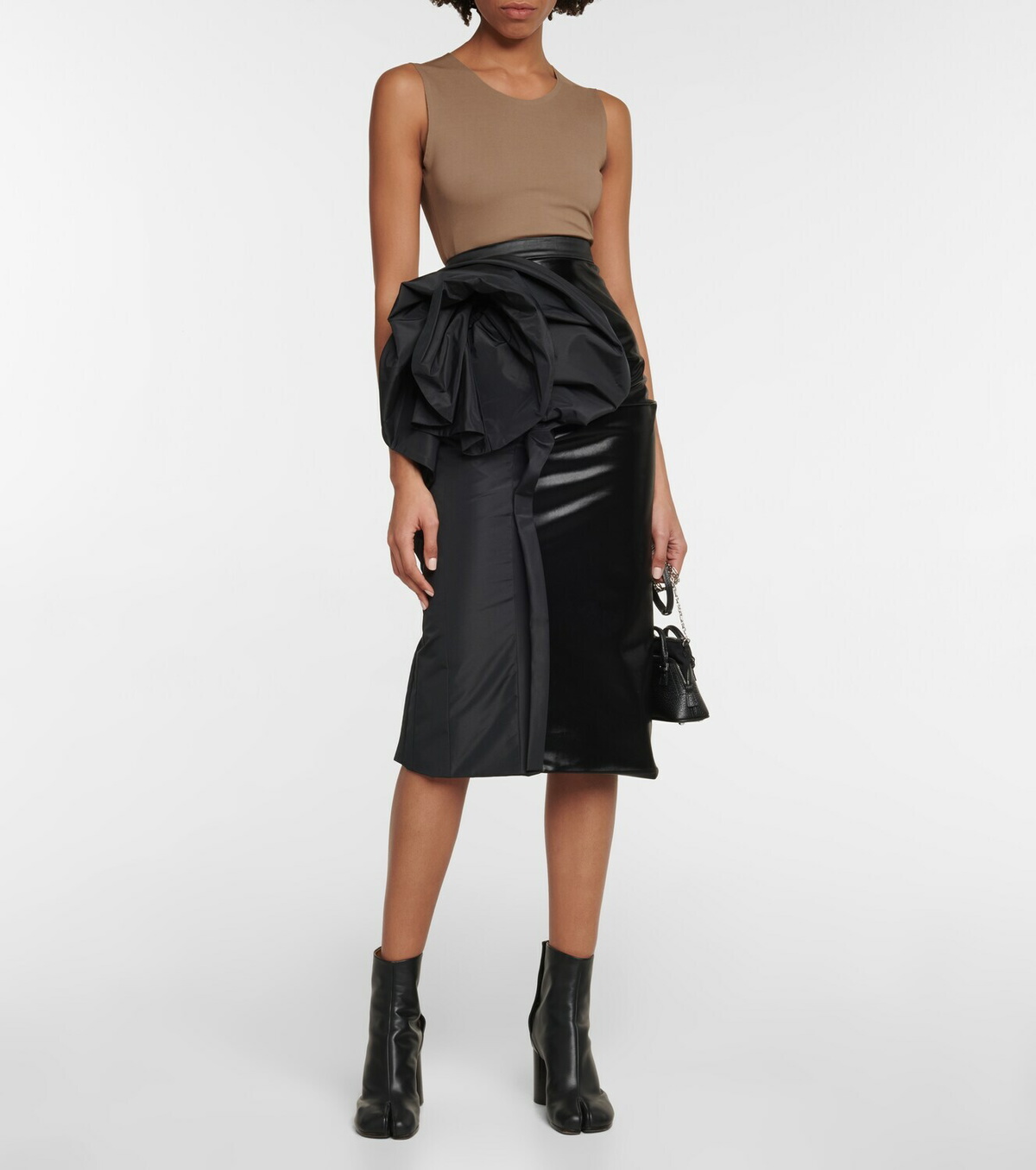 Maison Margiela Yellow Fibres Midi Skirt