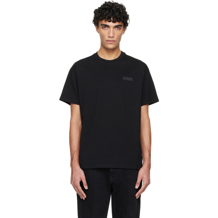 Photo: Givenchy Black 'GIVENCHY Paris' Gros Grain T-shirt