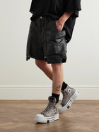 DRKSHDW by Rick Owens - Converse DBL DRKSTAR Distressed Over-Dyed Canvas High-Top Sneakers - Gray