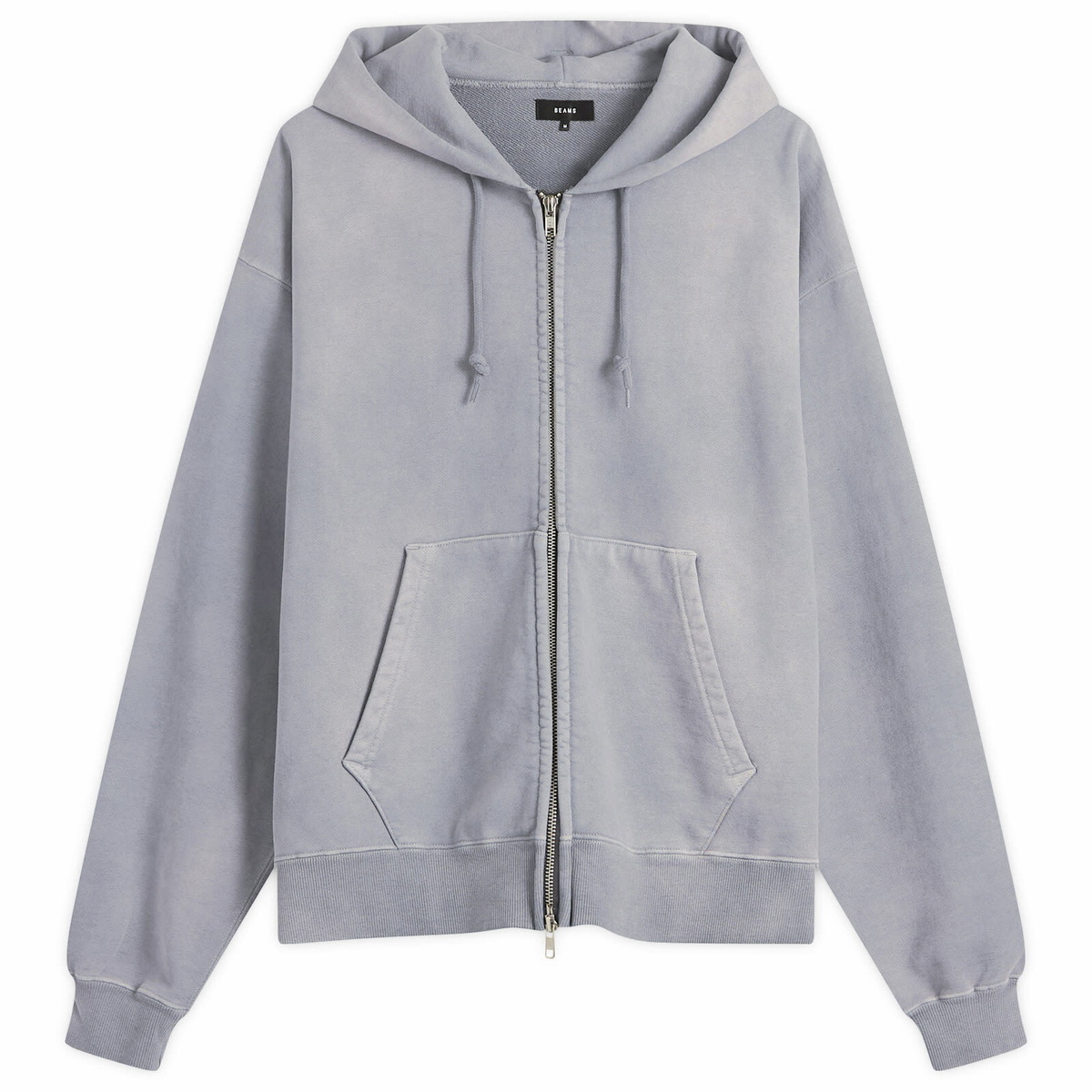 BEAMS Men's Fade Zip Hoodie in Soft Black